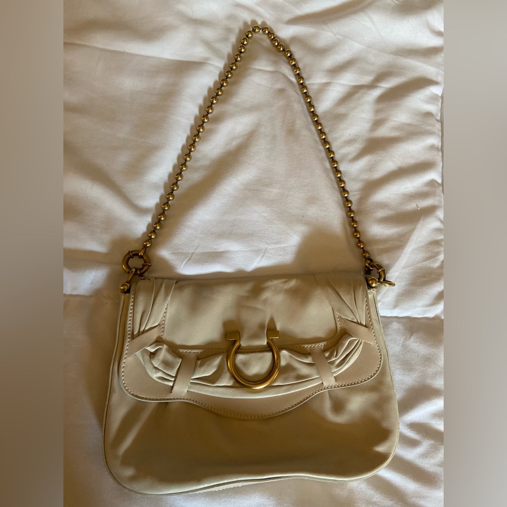 Salvatore Ferragamo small handbag cream colored